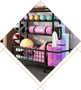 Metallist jõusaali varustusriiul