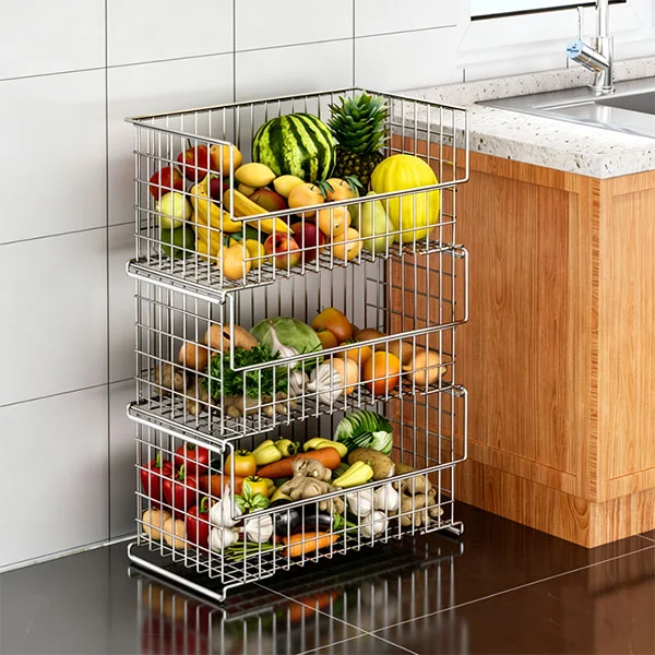 Stainless Steel Wall Mounted Countertop Dual Purpose Storage Rack